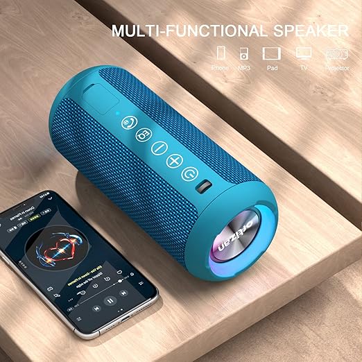it provide different color-changing themes. Using Ortizan bluetooth speakers, Waterproof Wireless Speaker with 24W Loud Stereo Sound, Outdoor Speakers with Bluetooth 5.0, 30H Playtime