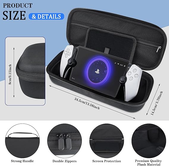 erfect storage, anti-crushing and shockproof, and promising a perfect fit,  Travel Storage Case for PS5 Handheld Game Consoles, Shockproof, Anti-Collision Black Handbag