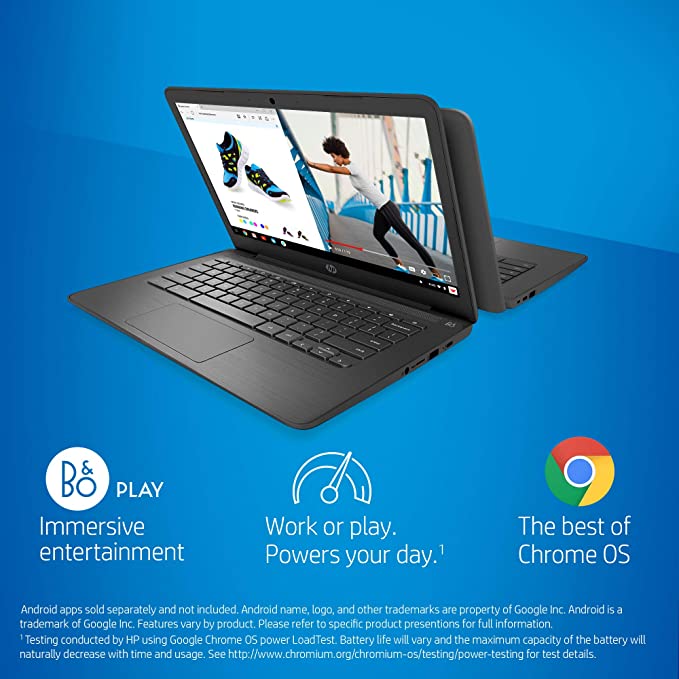 HP Chromebook 14-inch with 180-Degree , Full HD Screen, AMD Dual-Core A4-9120 Processor, 4 GB SD, 32 GB eMMC Storage, Chrome OS (14-db0040nr, Chalkboard Gray)