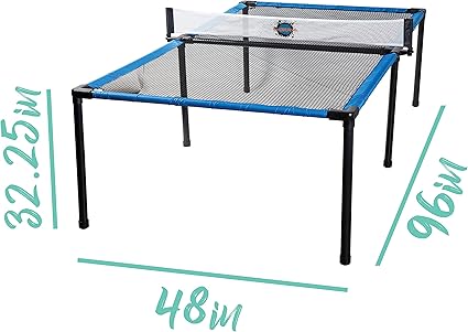 This game is designed to play indoors and outdoors so you can take it on the go to the beach, the backyard, Spyder Pong Tennis - Table Tennis, Volleyball and 4-Square Outdoor Game
