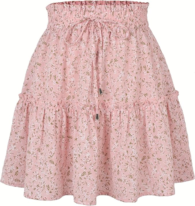 Easily To Match: Floral skirts, it is easy to match a variety of shoes, suitable for going out, shopping, traveling, parties, etc, a real fashion all-match single product.