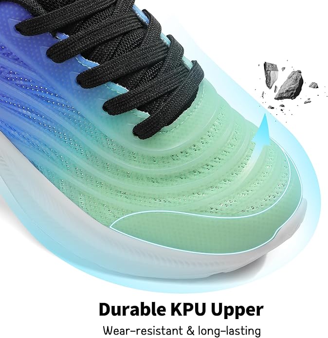 designed to be extra durable with KPU material that wraps around the whole shoe, Running Tennis Shoes Kids Athletic Sport Walking Sneakers