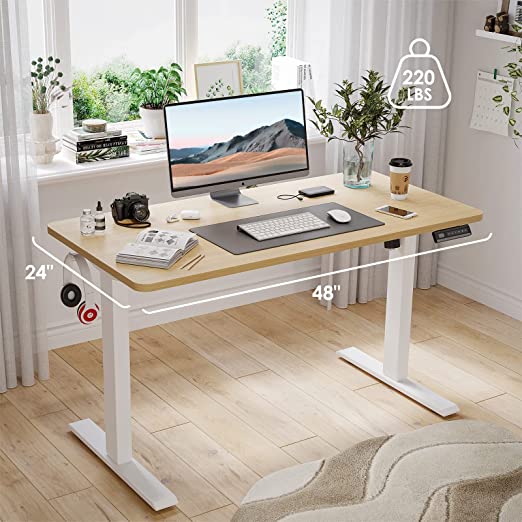 Desk Workstation with Memory Preset Controller,48 * 24 Inches Height Adjustable Desk