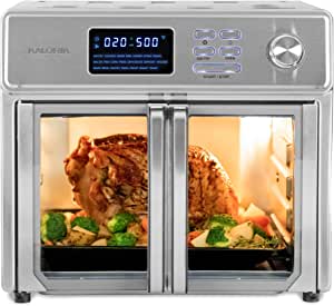 Kalorik MAXX® Digital Air Fryer Oven, 26 Quart, 10-in-1 Countertop Toaster Oven & Air Fryer Combo-21 Presets up to 500 degrees, Includes 9 Accessories & Cookbook