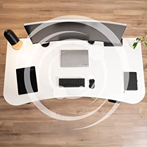 Stand Up Desk, Touch Screen Controller,Active Workstation with White Table Top