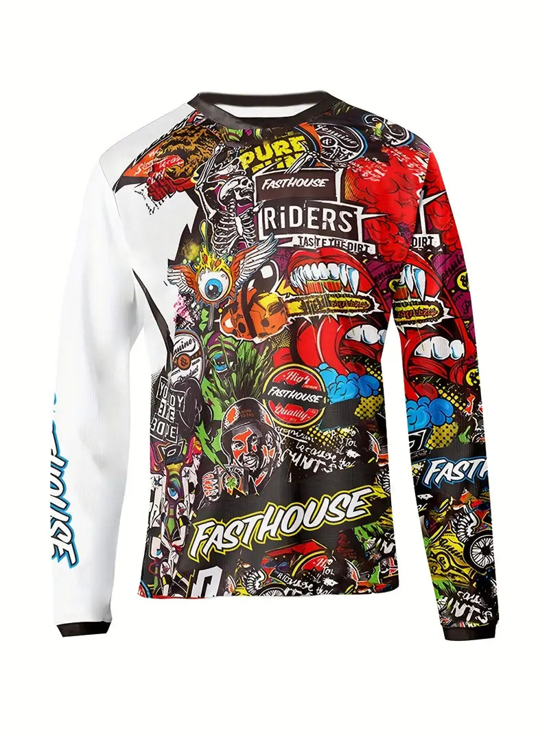 Graffiti Art Men's Cycling  Wicking and Breathable Quick Dry