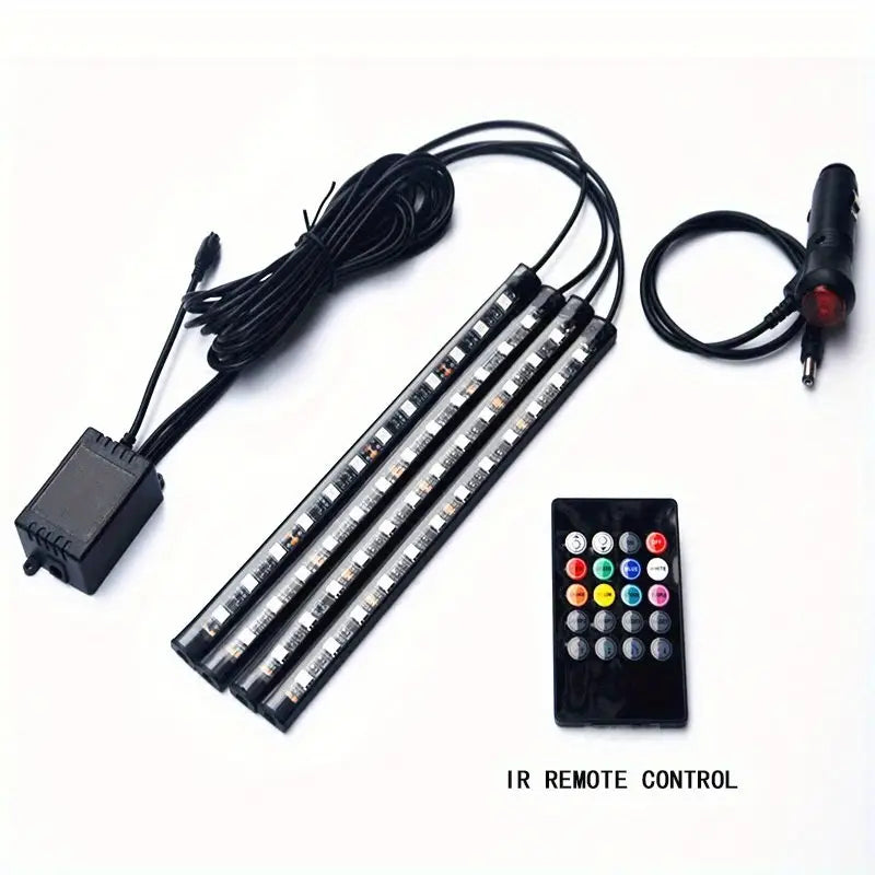 Car Accessories, Car Led Lights, Multicolored Music Car Strip Light, Under Dash Lighting With Sound Active Function,1pc Interior Car Coloeful Lights