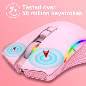 Pink Wireless Gaming Mouse