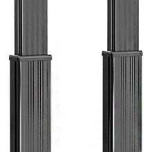 The arc design concept, plus two aluminum made columns design, Mobile TV Cart for 65-85 Inch Flat Screens, Rolling TV Stand with Load Capacity up to 125lbs