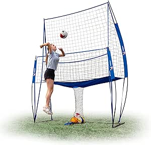 Adjustable height levels to accomodate mens, womens, boys and girls volleyball heights, Volleyball Training Equipment Practice Net Station
