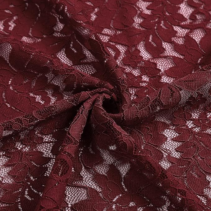 Feature:All over lace print, v neck, dovetail skirt,a line dress, knees length,elegant dress, great for spring, autumn,festival and brithday,  V Neck Vintage Flower Girl Dress Casual Girls Party Dress
