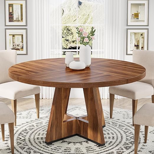 dining or living room never feels cramped but always showcasing an inviting, intimate atmosphere for family meals. Living Room, 47 inch Dining Room Tables for 4 People, Farmhouse Dinner Table with Wooden Table