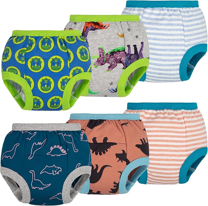 6 Pack BIG ELEPHANT 100% cotton potty training underwear for boys.Training Pants 100% Cotton Waterproof Underpants