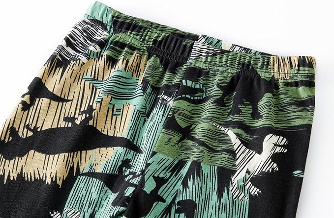 3D print),100% cotton for the back and pants.Girls Cotton TClothes Animals Sleepwear Children PJs Set