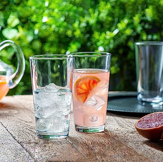 Set of 10,Avant-Garde Collection | Highball & Tumbler Crystal Glass | Perfect for Home, Restaurants and Parties | Dishwasher Safe