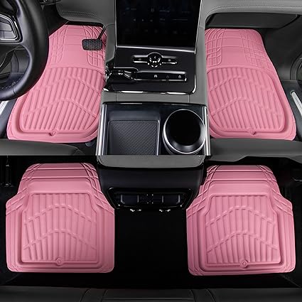 Anti-Slip Burr Bottom Safety 4 Piece Leather Car Floor Mats Waterproof