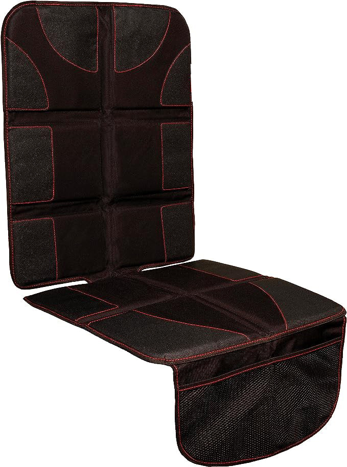 Seat Protector comfortably covers front and back car seats against wear and tear. Durable, Waterproof 600D Fabric, PVC Leather Reinforced Corners