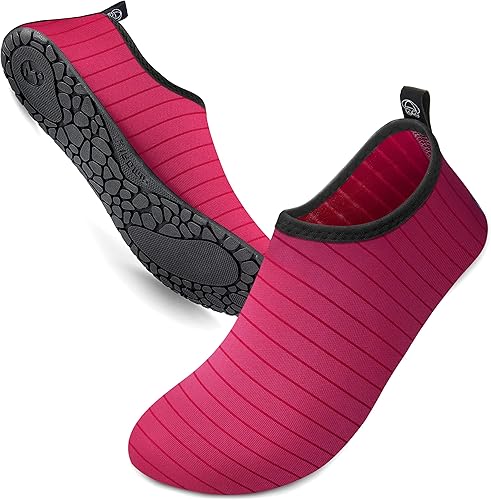 Beach Breathable Aqua Socks Soft Barefoot Slip-on Non-Slip Outdoor Sports Surfing shoes, The water socks are breathable and quick-dry and can make you enjoy your beach vacation or cruise ship trip freely.