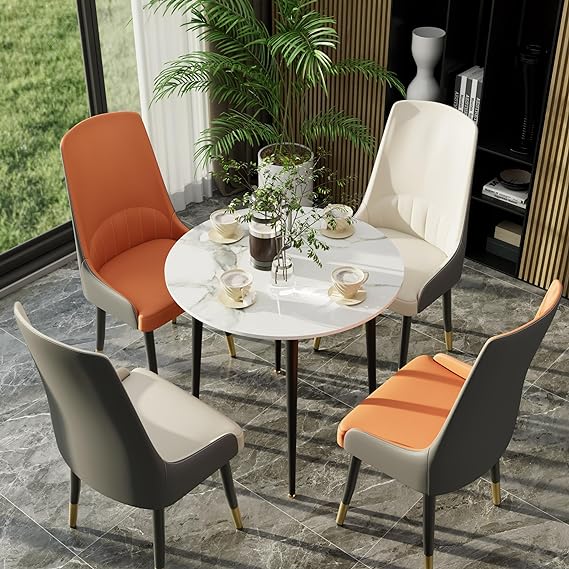 Whether you’re decking out a dining room or creating a cozy eat-in Sofa, or coffee shop, This table is for you,Table Top with Tapered Metal Legs Breakfast Bar Banquet Table for Dining Room, Sofa, Living Room