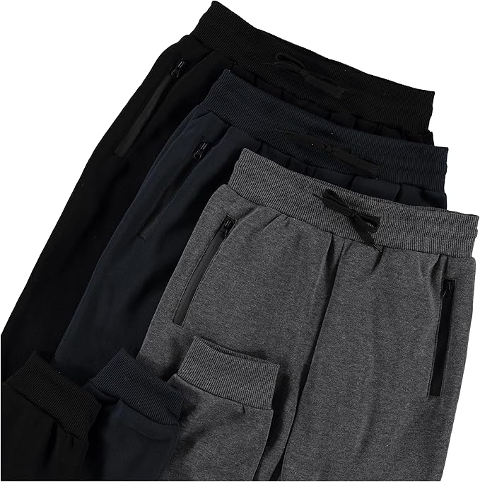 These boys joggers as a practical birthday gift for your kids, Pk Boys Sweatpants Fleece Athletic Workout Kids Clothes Boys Joggers with Zipper Pocket and Drawstring