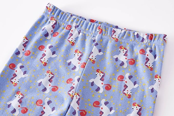 Sleepwear Children PJs Set 2-12 Years,  Pajamas for Girls, 100% cotton for the back and pants.