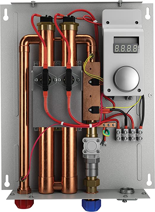 Rheem 240V 2 Heating Chambers RTEX-18 Residential Tankless Water Heater, Small Grey