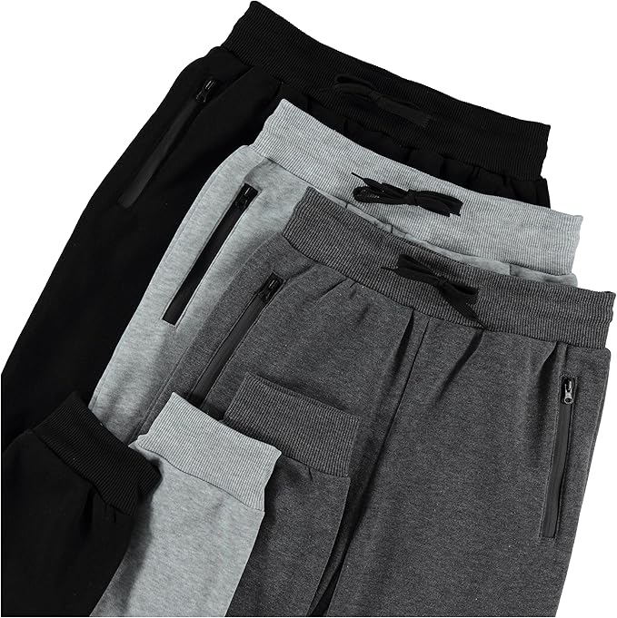Joggers for boys are made employing superior grade, highly durable materials, a combination of 60% cotton and 40% polyester, machine washable, non-fading, and highly resilient for the active lifestyle. 3Pk
