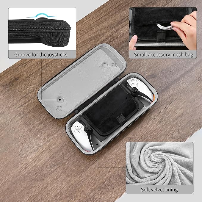 This PS Portal case is extremely thin and lightweight,Hard Shell Carrying Case for PS Portal - PlayStation 5 Remote Player Portable Thin Storage Carrying Case