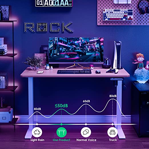 Desk Workstation with Memory Preset Controller,48 * 24 Inches Height Adjustable Desk