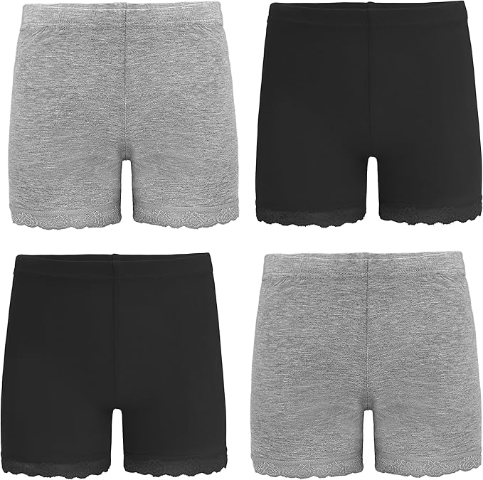 lightweight and smoothing for all day comfort. The beautiful lace trim design adds cuteness and elegance to these shorts, which will be an ideal gift for young girls. Breathable Dance Bike Underwear