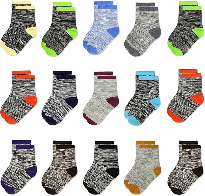 Boy Socks Made of the blend of cotton and polyester, which is soft to touch and comfortable to wear that won’t leave marks on the skin.