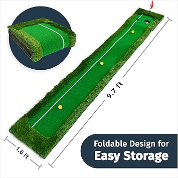our indoor golf putting mat gives you the feel of playing on a real golf course. Golf Putting Green – Mini Golf Set, Golf Training Aid
