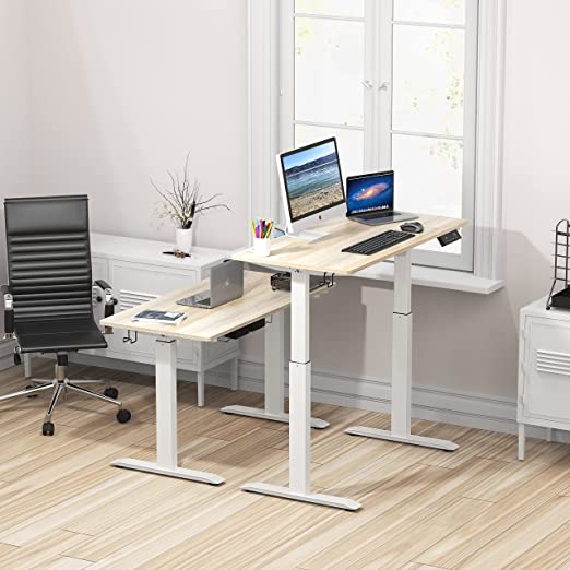 120 x 60 cm, Maple, Electric Height Adjustable Standing Desk