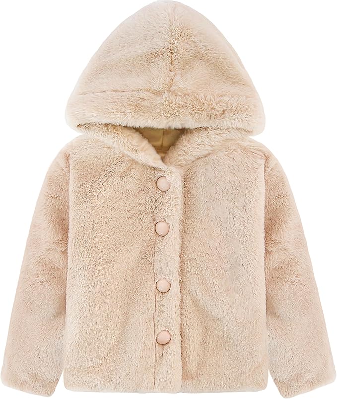 Puffer winter jacket’ shell fabric has a weatherproof coating, so it has nice water-resistant and windproof performance in the outdoors, Cozy Hooded Winter Faux Fur Jacket