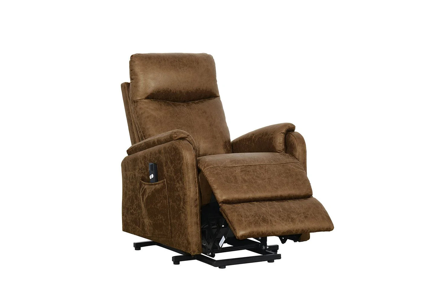 a generously stuffed headrest, and a convenient side pocket are cozy and functional, while polished microfiber yields a soft,Lift Recliner Chair