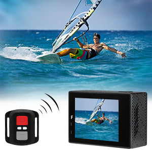 AKASO Brave 4 4K 20MP WiFi Action Camera Ultra HD with EIS 30m Underwater Waterproof Camera Remote Sports Camcorder with 2 Rechargeable 1050mAh Batteries and Helmet Accessories Kit
