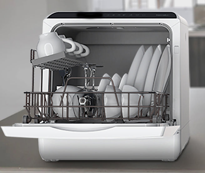 Comfortable touch screen settings.Dishwasher, 5 Washing Programs Portable