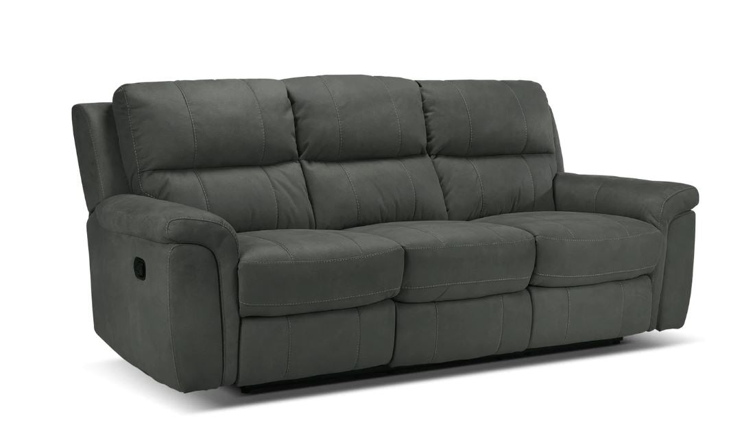 Faux Leather Tufted Power Reclining Sofa with Adjustable Headrest, Power Reclining Loveseat
