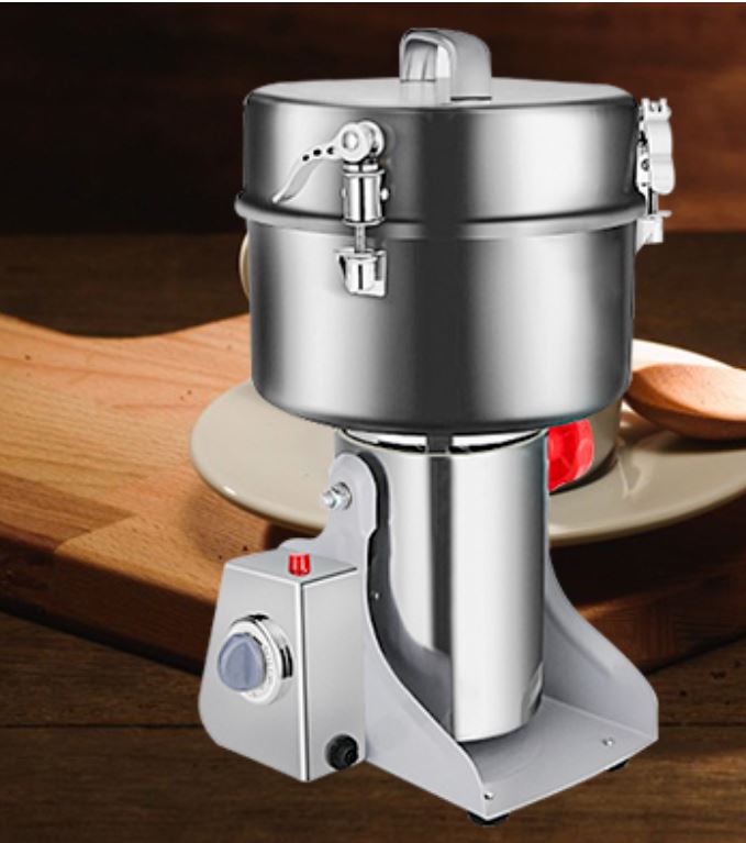 The grinder be made of food-grade stainless steel, sturdy and durable.Triples blade can be pulverized all kinds of soft and hard materials easily, Stainless Steel Grain Mill Grinder 4500W