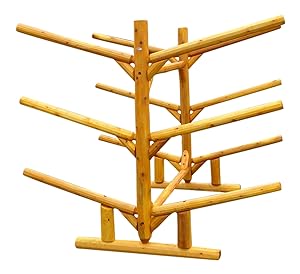 6-Place Kayak Rack, Made with Northern White Cedar