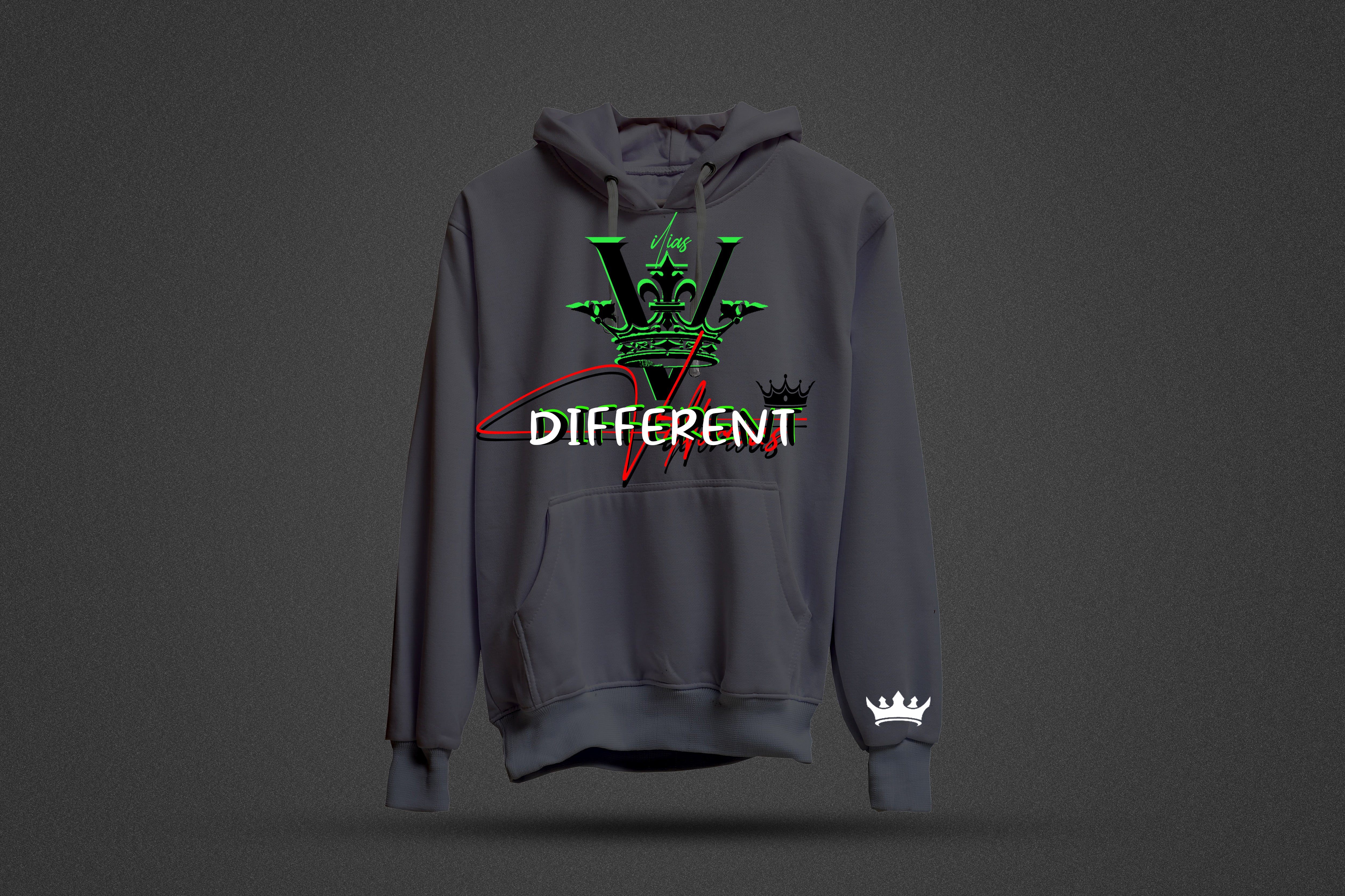 VIKTORIOUS - Men’s Fleece Hooded Sweatshirt,  DIFFRENT