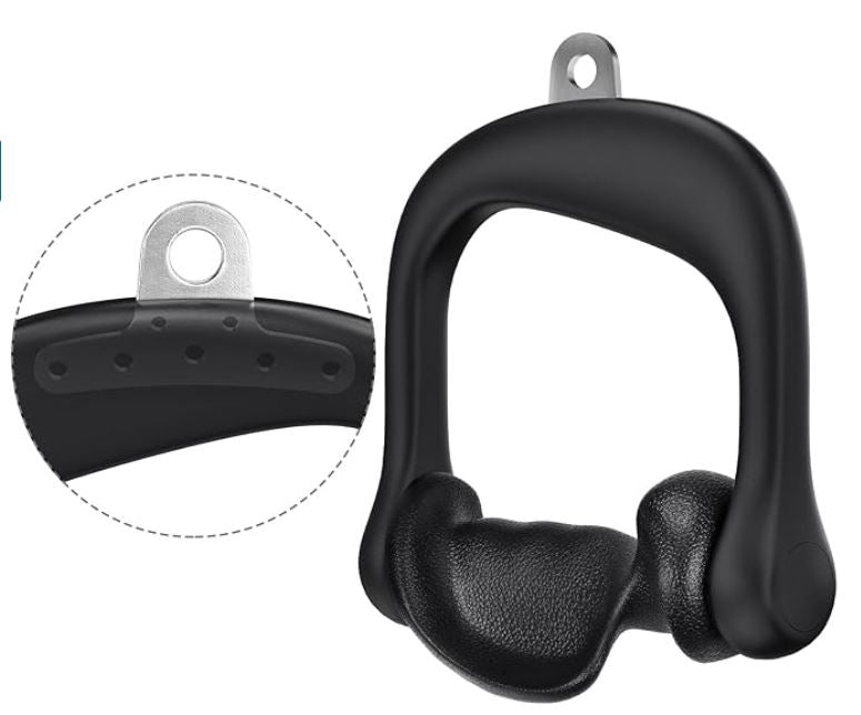 D handle cable machine handles. They fit your hand perfectly and reduce pressure and friction on your palms.Heavy Duty Double D Handle, Cable Machine Handles