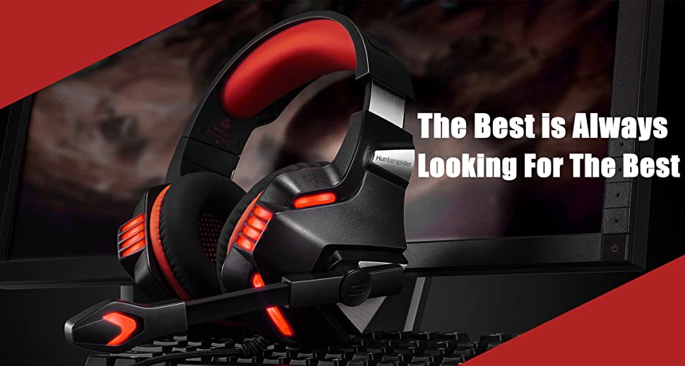 Gaming Headphones with Noise Cancelling Mic LED Light