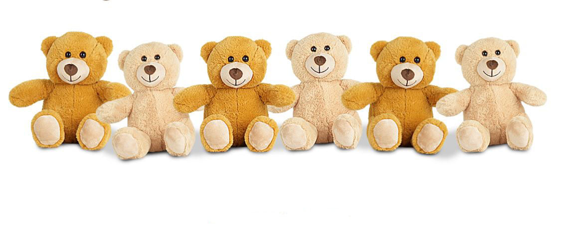 Huggable and Adorable: These soft plush teddy bear stuffed animal toys are perfect for hugging and snuggling, 6 Teddy Bears Bulk, 8 inch Bear Plush Toy for Kids