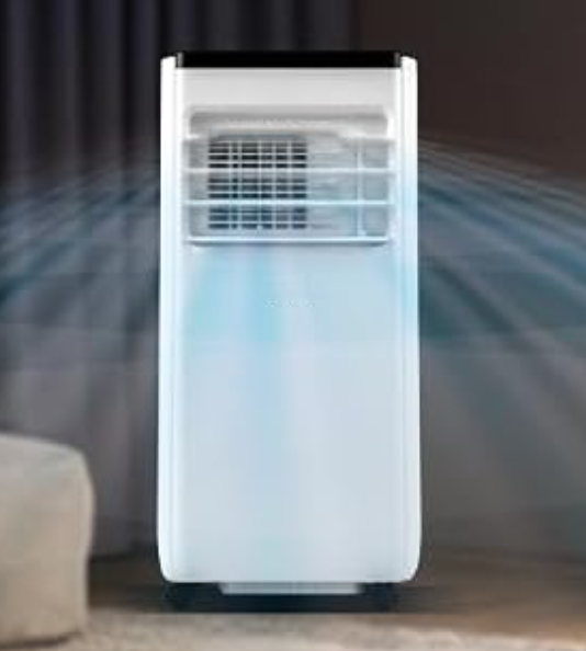 The portable AC unit comes with complete accessories and straightforward instructions,automatically turn off, saving energy and money. Plus, there are 2 fan speeds for you to choose from. Air Conditioner