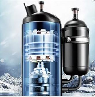 this portable air conditioner in the preferred cooling area, install the hose connector and ducting, turn on the switch and start working, 7000BTU for Outdoor Camping, TRUCKING