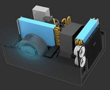 this portable air conditioner in the preferred cooling area, install the hose connector and ducting, turn on the switch and start working, 7000BTU for Outdoor Camping, TRUCKING
