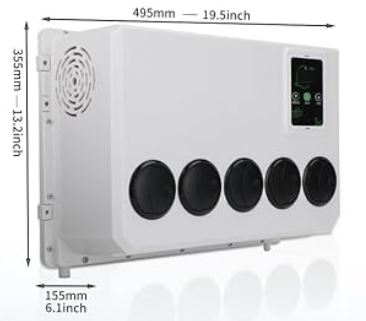 Air Conditioner, Energy electric Automotive - Connect to Vehicle Battery, directly supply from vehicle battery instead of traditional fuel convert electric, Mini Bus RV, Patro car excavator Air Conditioner