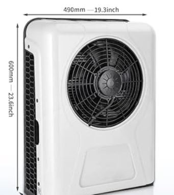 Air Conditioner, Energy electric Automotive - Connect to Vehicle Battery, directly supply from vehicle battery instead of traditional fuel convert electric, Mini Bus RV, Patro car excavator Air Conditioner