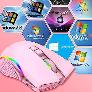 Pink Wireless Gaming Mouse